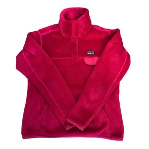 Patagonia Womens Re-Tool Snap-T Fleece Red Magenta Color Size Small